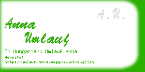 anna umlauf business card